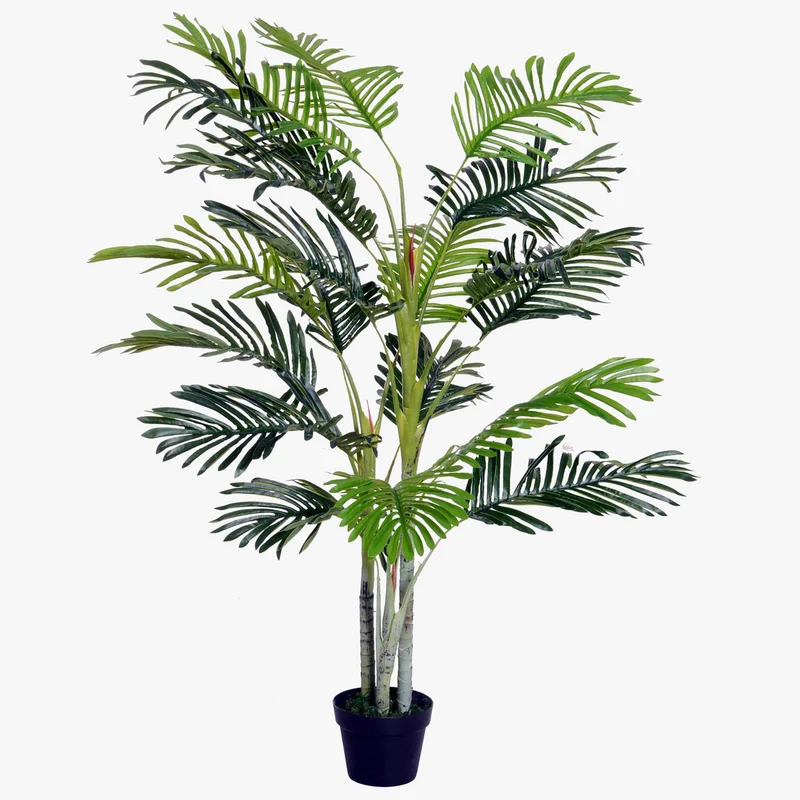 plante artificielle palmier avec pot et mousse décorative