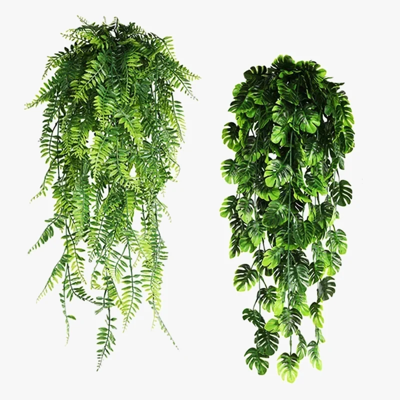 guirlande de feuilles de monstera artificielles pour décoration intérieure et extérieure