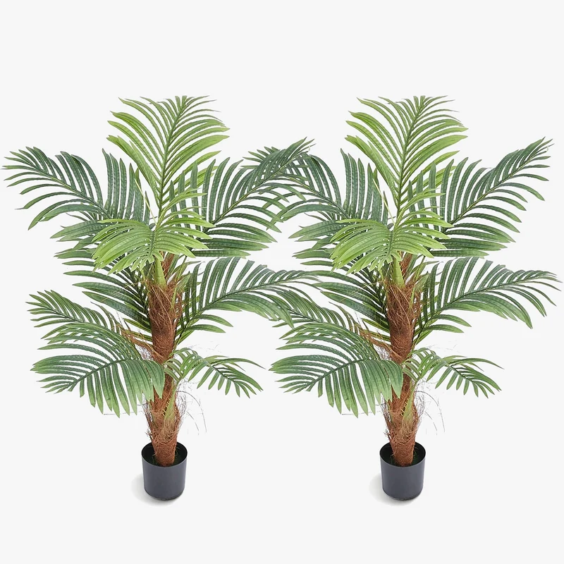 plantes artificielles palmier décoration intérieure avec protection anti basculement