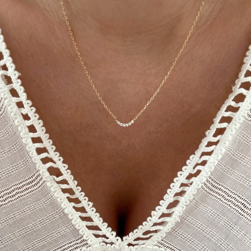 Collier "Saja" plaqué or