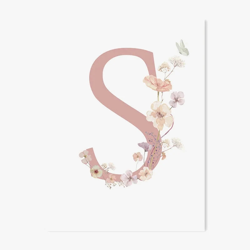 affiche personnalisée fleur sauvage pour décoration enfant