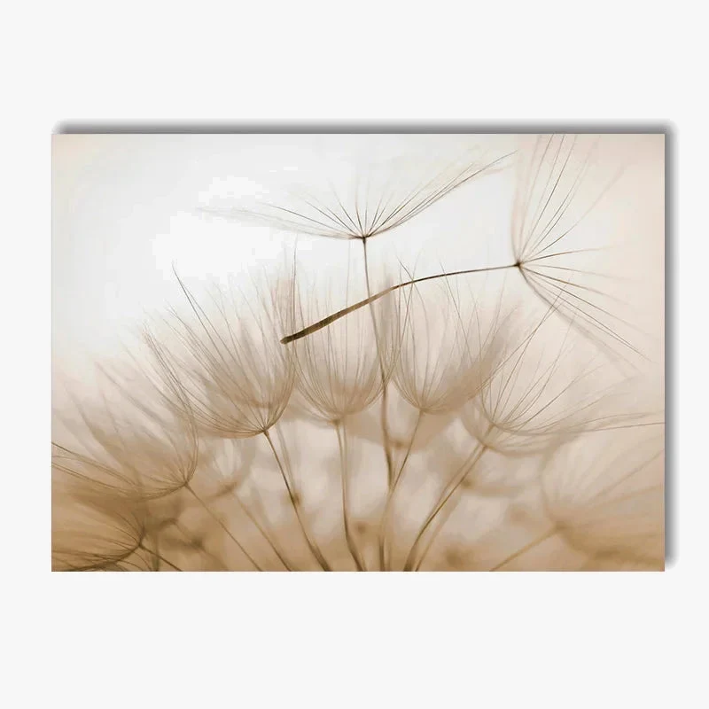 art mural nature avec oiseaux fleurs et empreintes