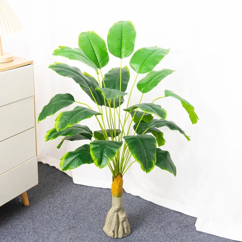 plantes tropicales bananier artificiel avec feuilles de palmier décoratives