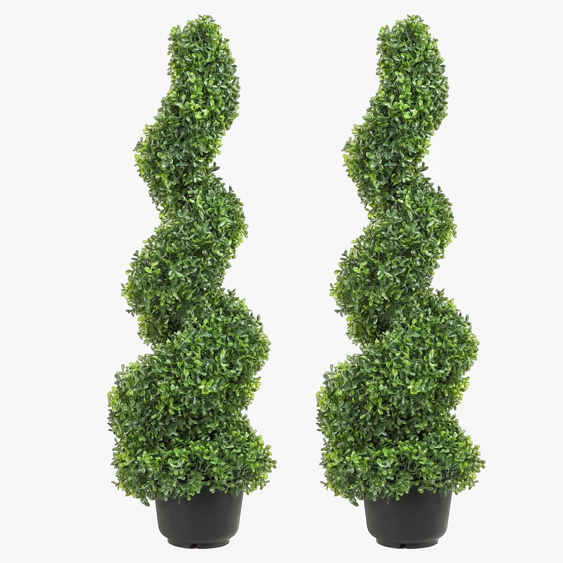 plante topiaire spirale décorative pour Noël en plastique artificiel