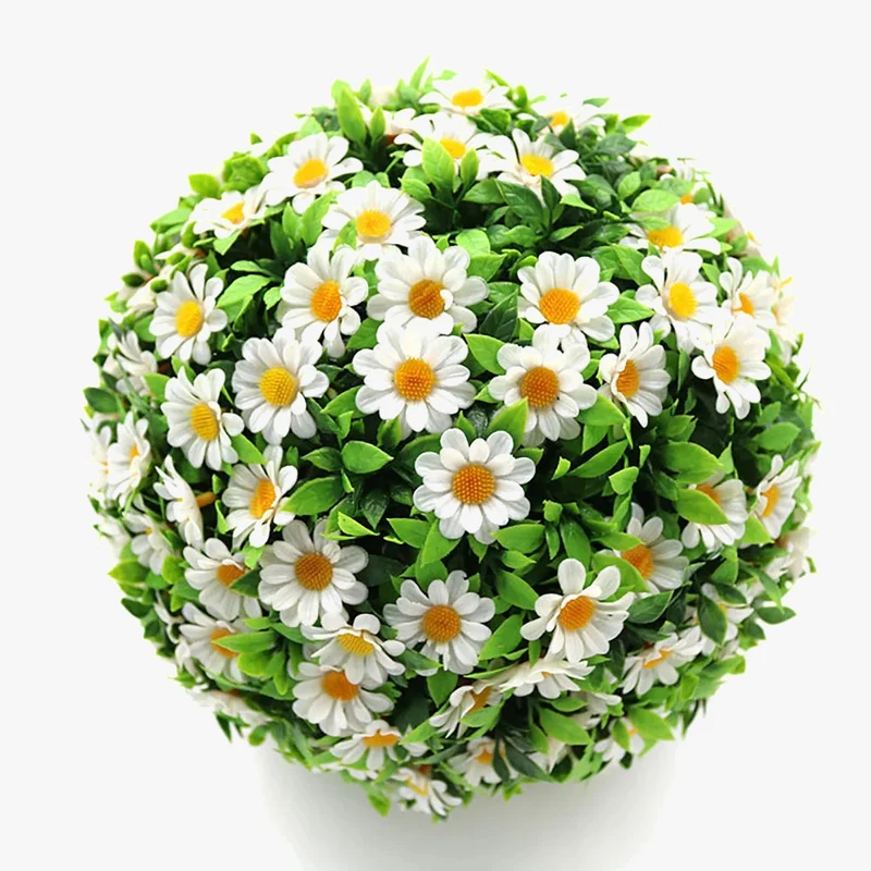 boule de fleurs artificielles pour décoration mariage jardin printemps Pâques