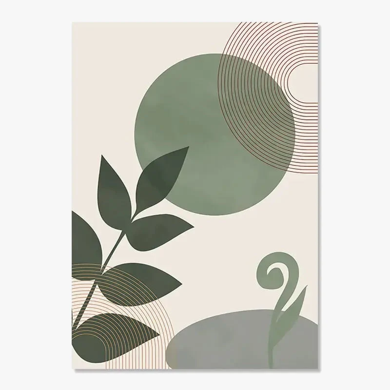 affiches boho peinture abstraite géométrique pour décoration intérieure