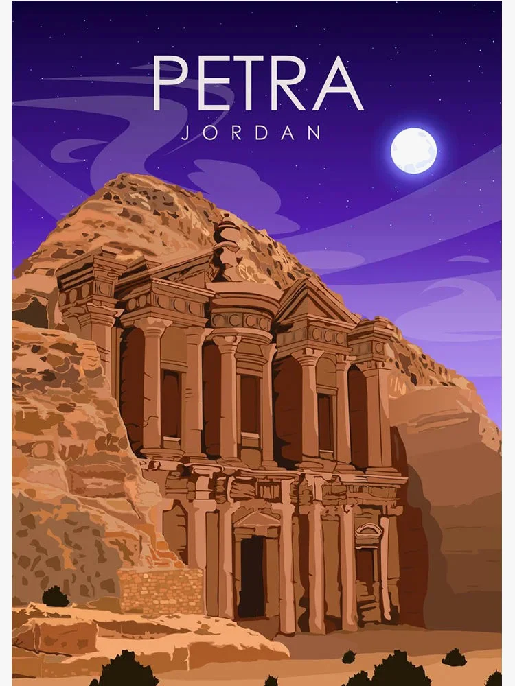 affiche de voyage artistique du caire naples madère et rimini
