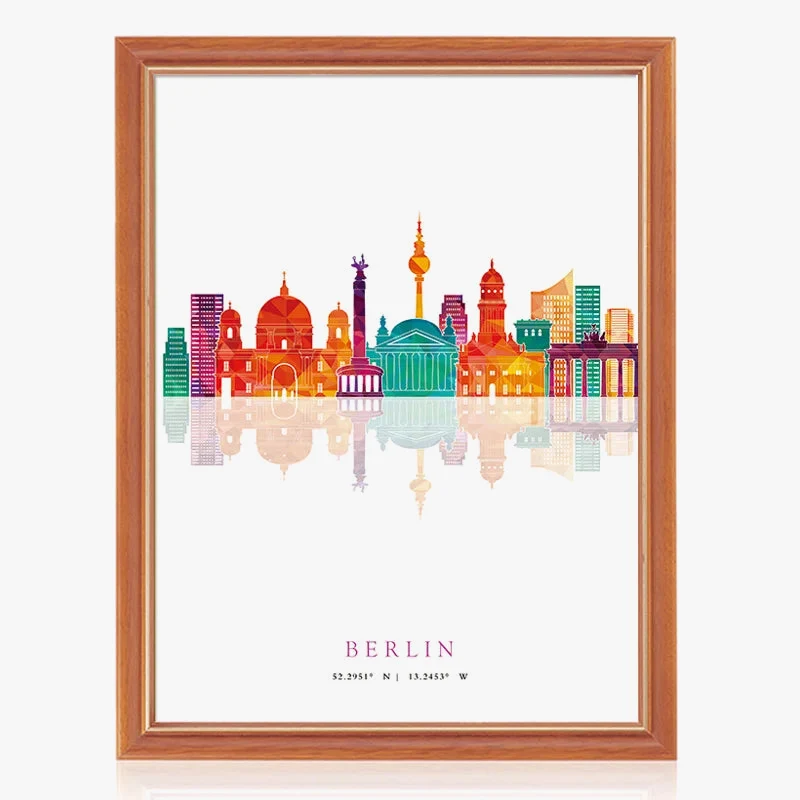 affiches art mural skyline de grandes villes pour décoration intérieure