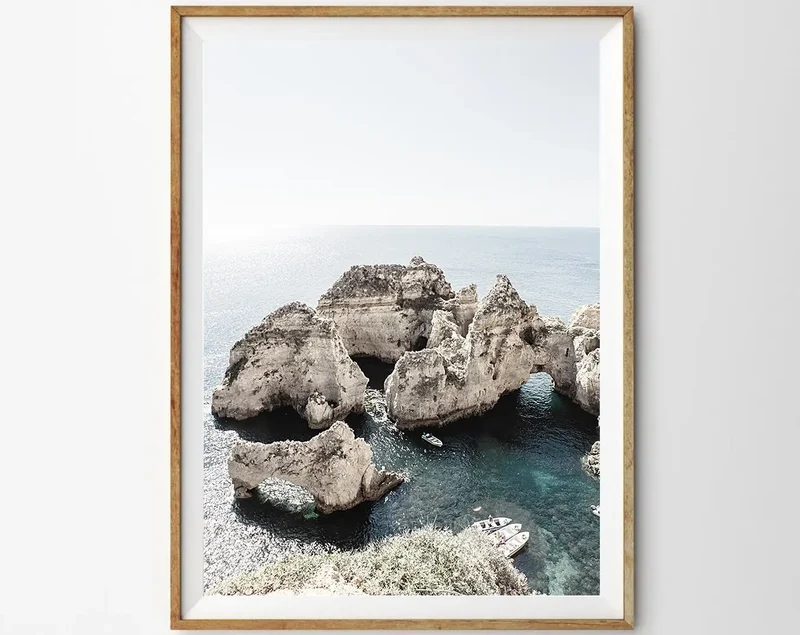 affiche de photographie de vagues océan paysage marin décor mural