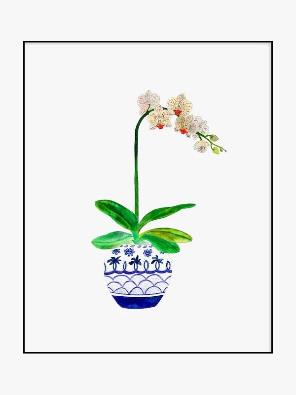 vase à fleurs aquarelle art mural nordique pour décoration intérieure