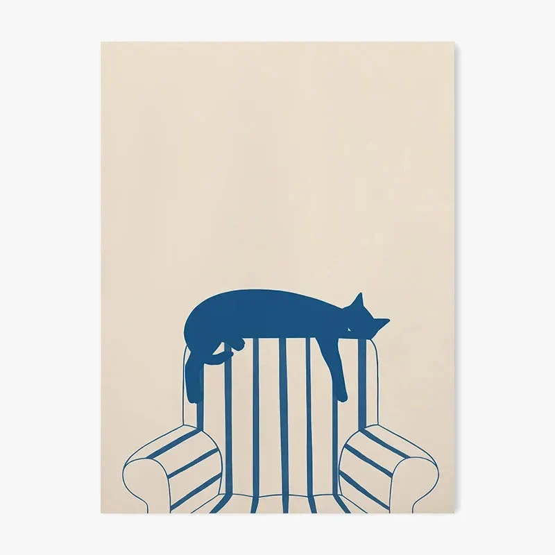 affiche mignonne de créature dessin animé art moderne minimaliste