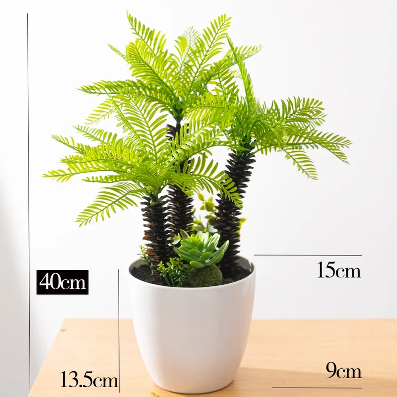faux palmier grande plante artificielle en pot décorative