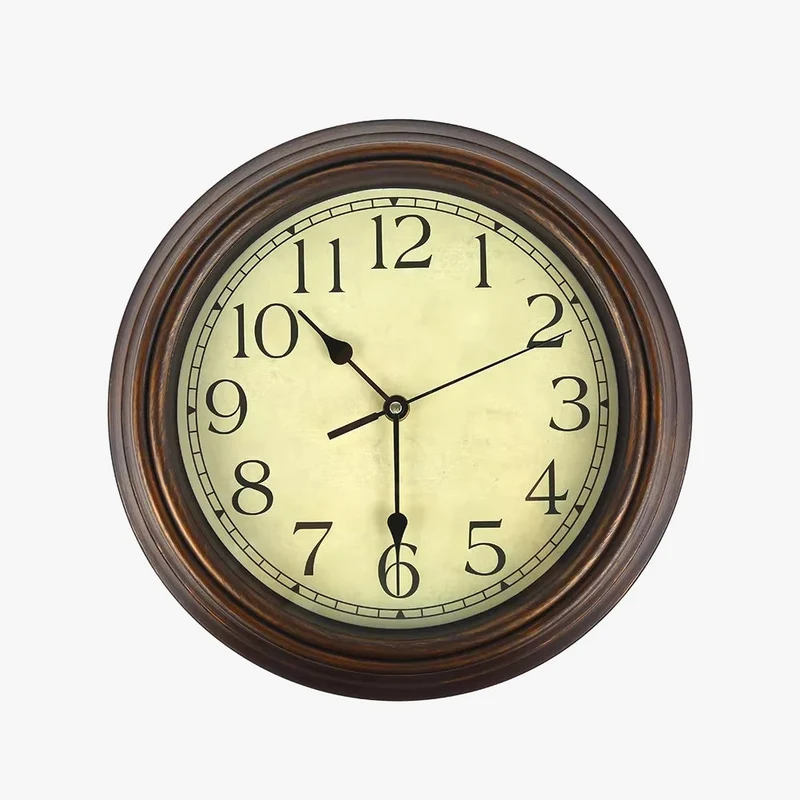 horloge murale rétro silencieuse pour décoration intérieure élégante