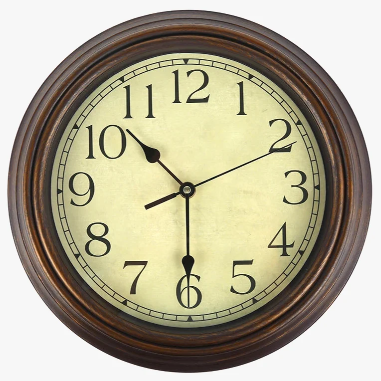 horloge murale rétro silencieuse pour décoration intérieure élégante