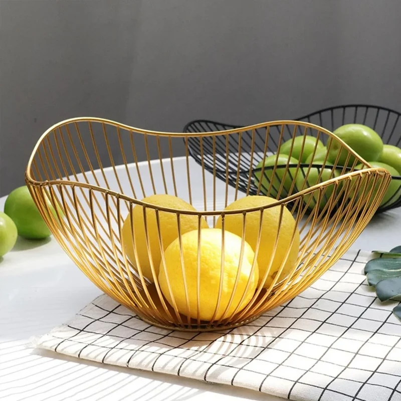 bols de rangement modernes en métal pour collations et fruits