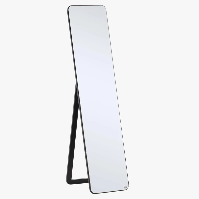 miroir sur pied avec cadre en bois élégant et moderne