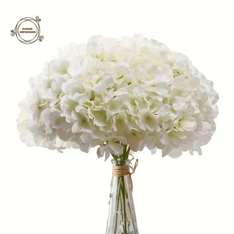 lot de 10 têtes d'hortensia artificielles pour décoration festive