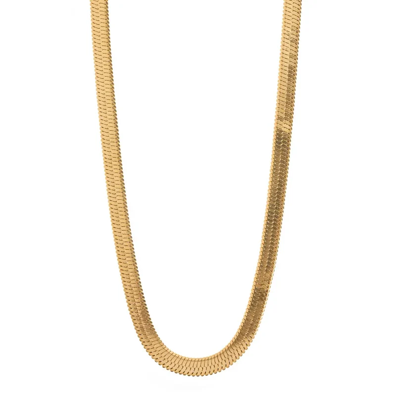 Collier serpent plat