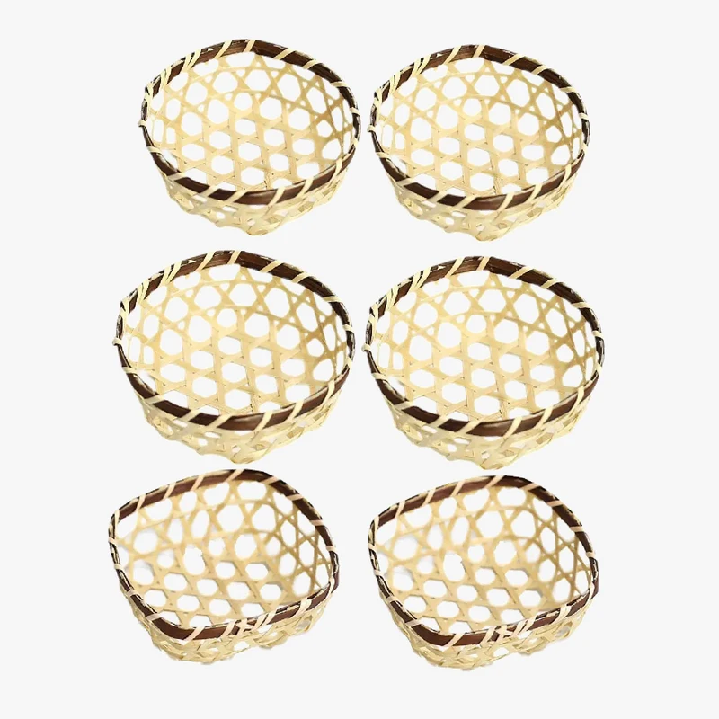 lot de 2 paniers en bambou faits main polyvalents et décoratifs