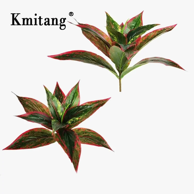 5 fourches de plantes tropicales artificielles pour décoration intérieure