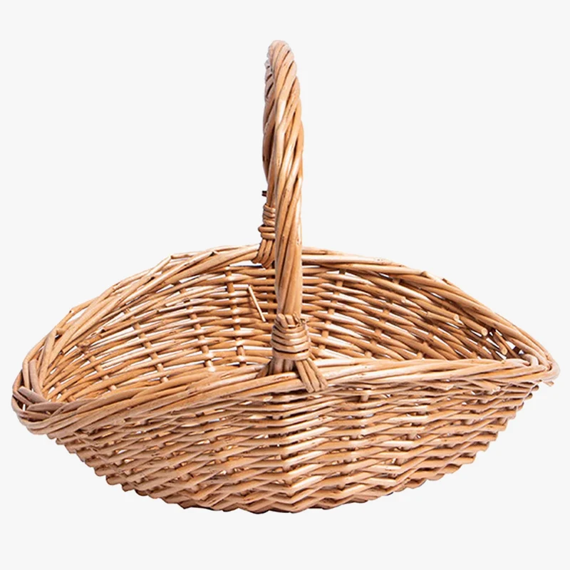 panier de pique-nique en osier pour récolte et cadeaux