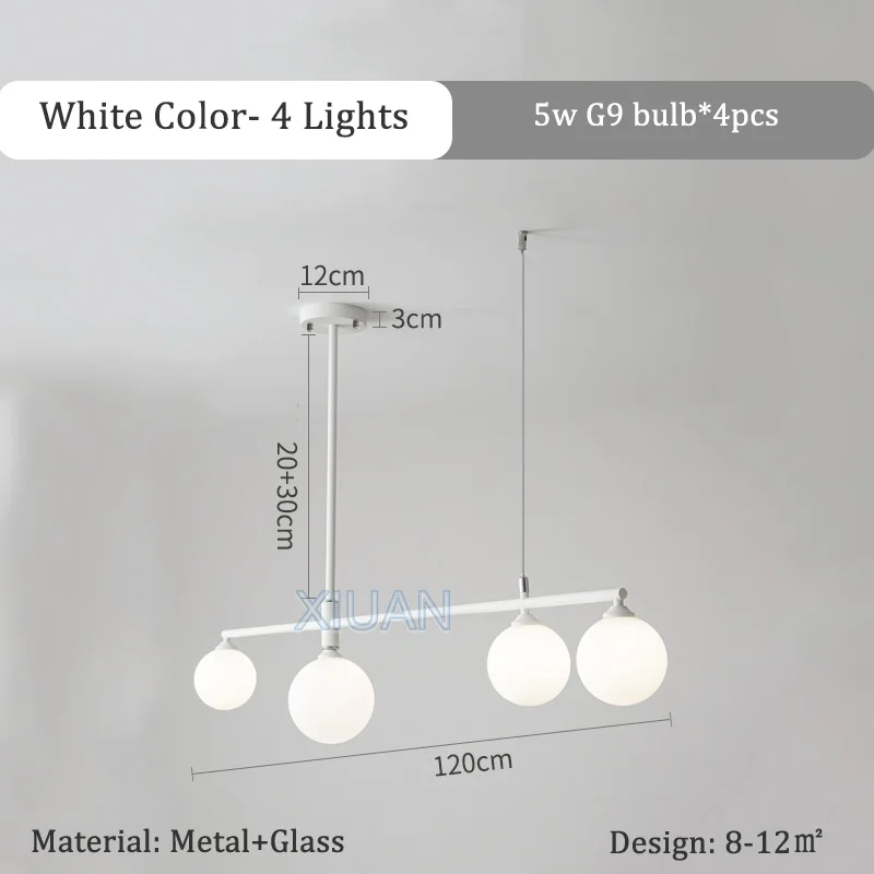 Pastoral Dining Table Pendant Lamps Long Hanging Light for Living Room Kitchen Restaurant Chandelier Fixtures Milky White Glass