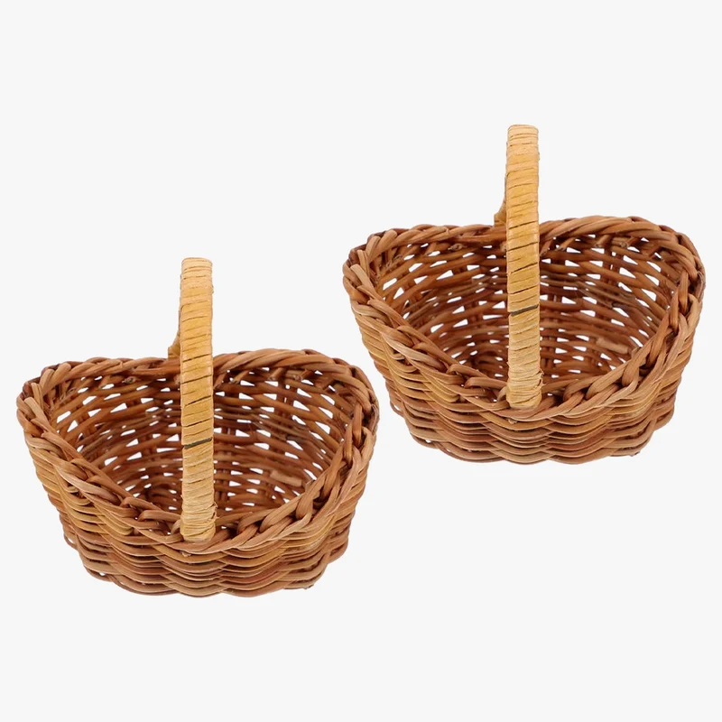 lot de 2 paniers miniatures pour cadeaux et pique-nique