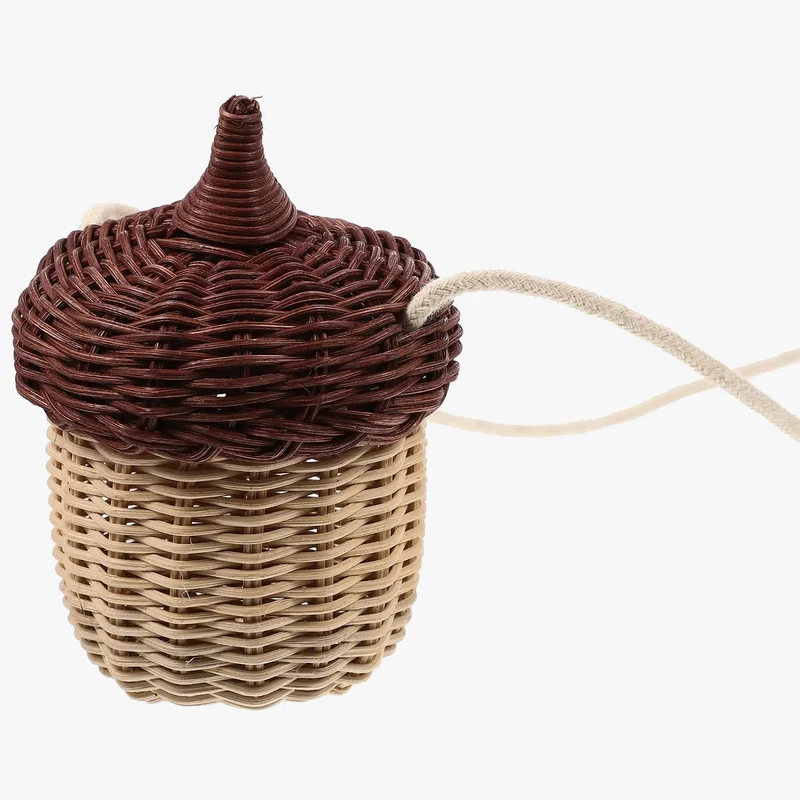panier à bandoulière en rotin pour enfants durable et pratique