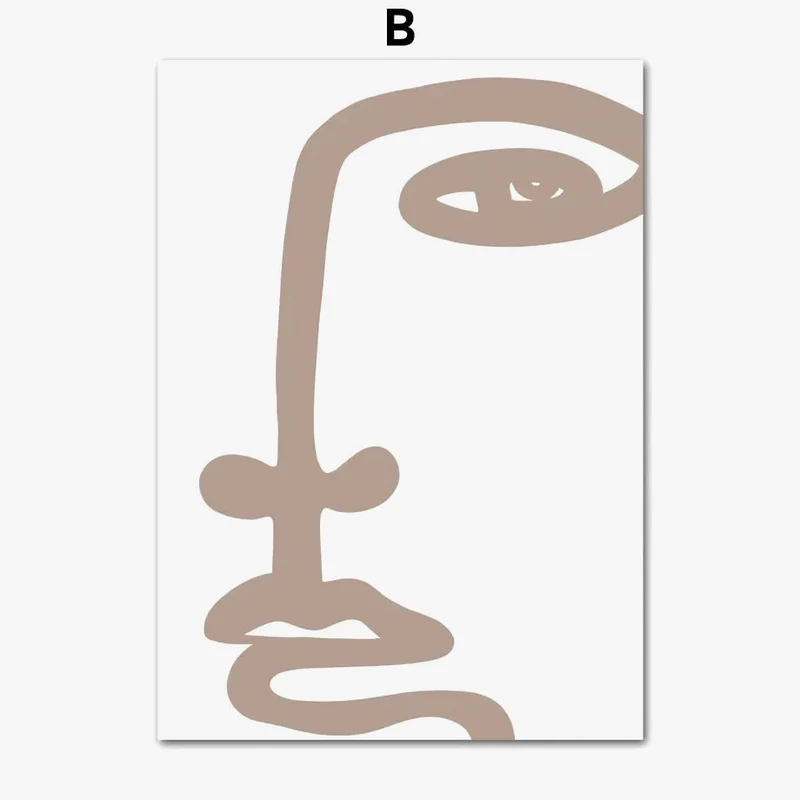 affiches abstraites de visage de fille en ligne pour décoration mural