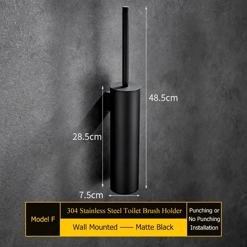 porte-brosse mural en acier inoxydable durable sans perforation