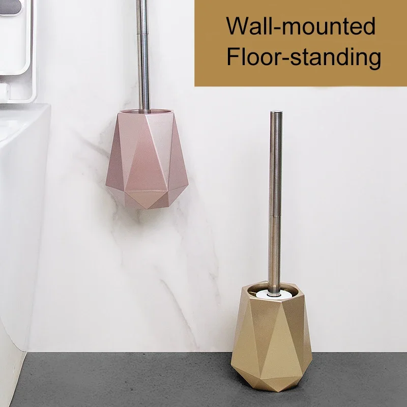 brosse de toilette en silicone avec support mural ou sur pied