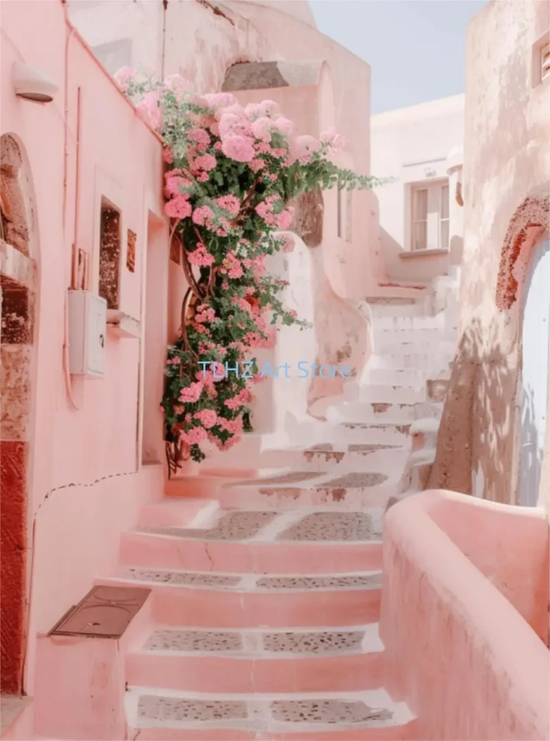 affiches modernes de paysage de voyage en grèce santorin