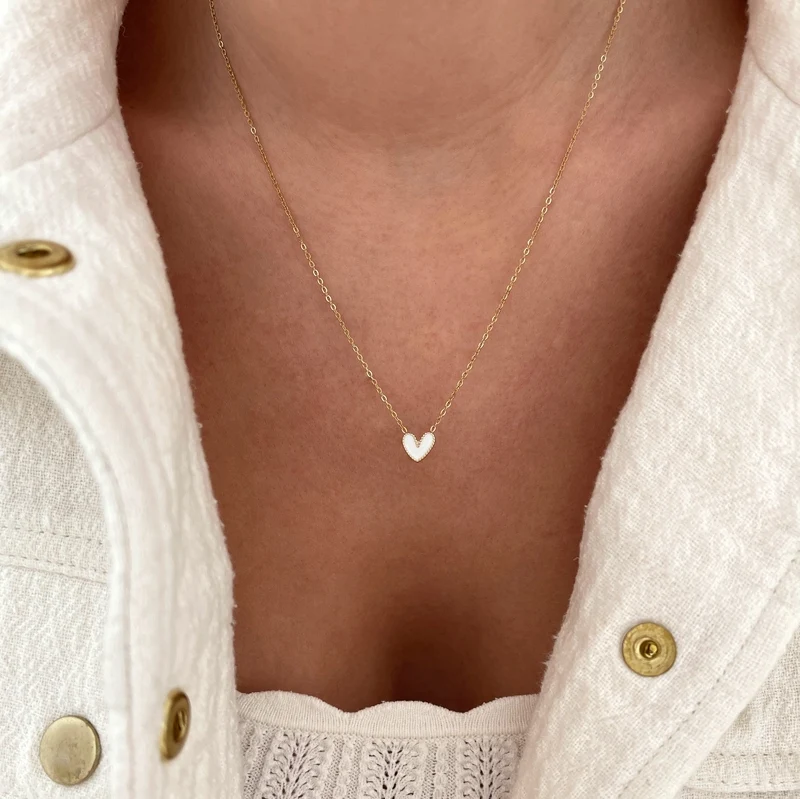 Collier "Louka" blanc acier