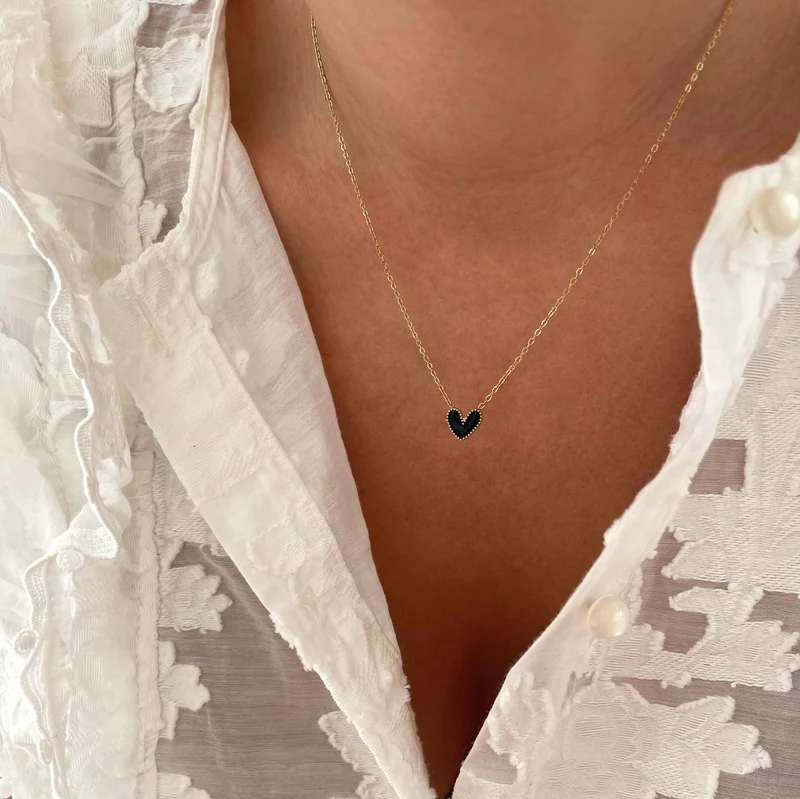 Collier "Louka" noir acier