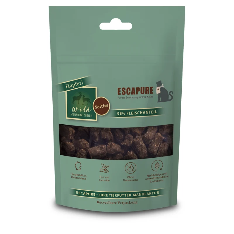 Friandises tendres de gibier pour chat