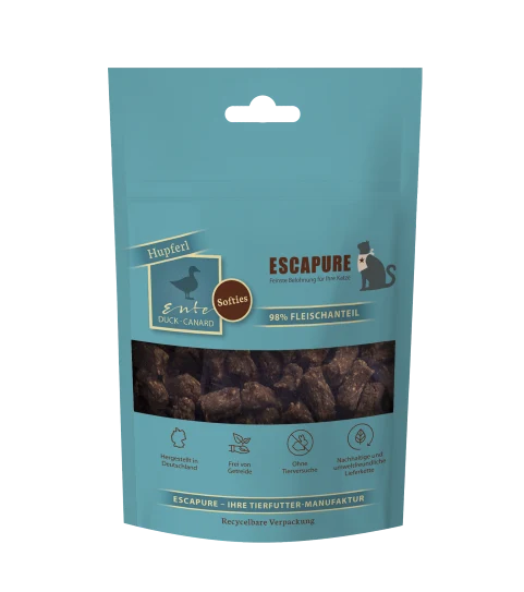 Friandises tendres de canard pour chat