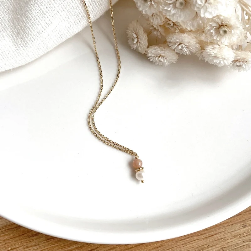 Collier "Hortense" plaqué or