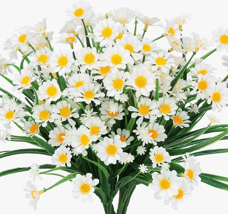 marguerites artificielles résistantes aux uv pour décoration extérieure et intérieure