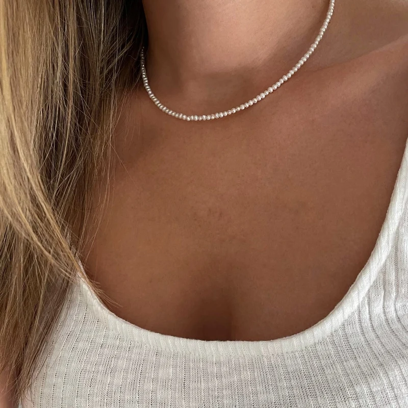 Collier "Pearl" plaqué or