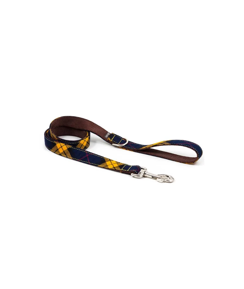 Laisse pour chien Masella écossais bleu/jaune