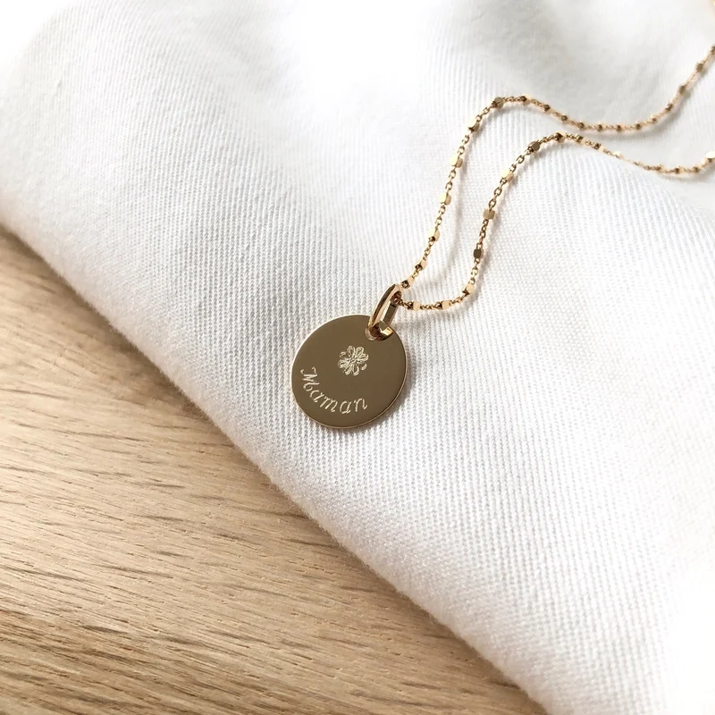 Collier "Jade" plaqué or