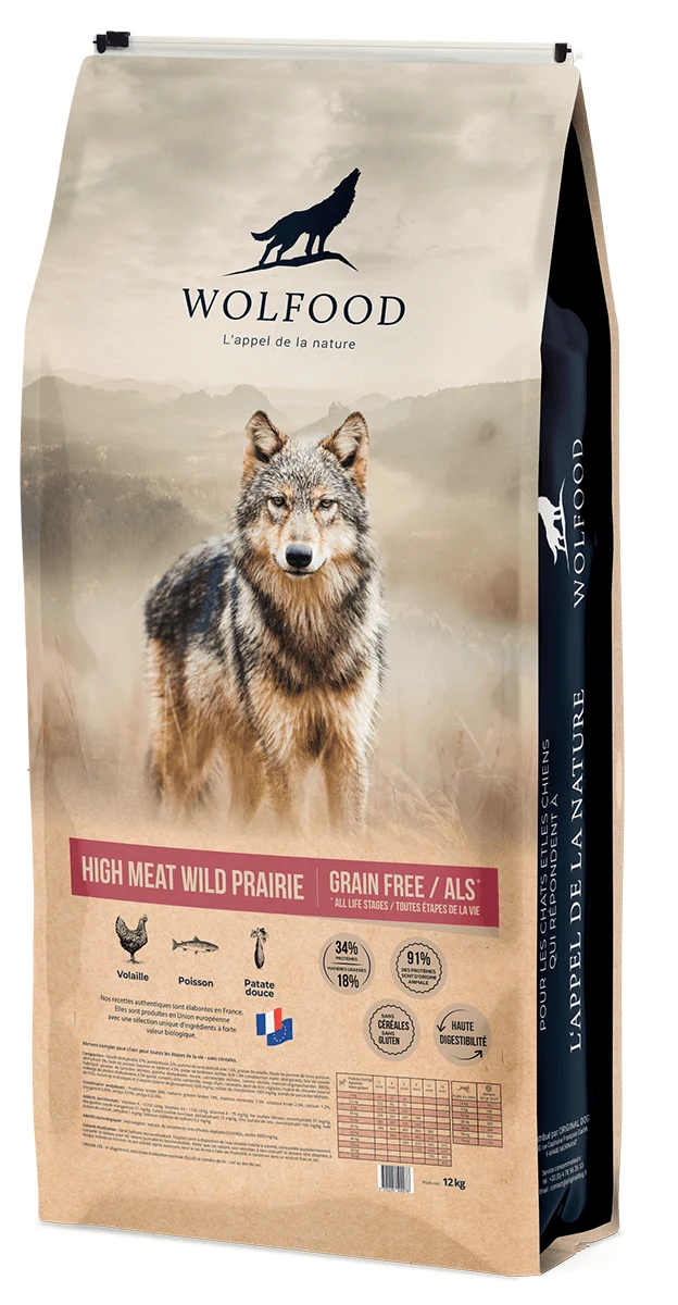 Croquettes Wolfood chien High Meat Wild Prairie