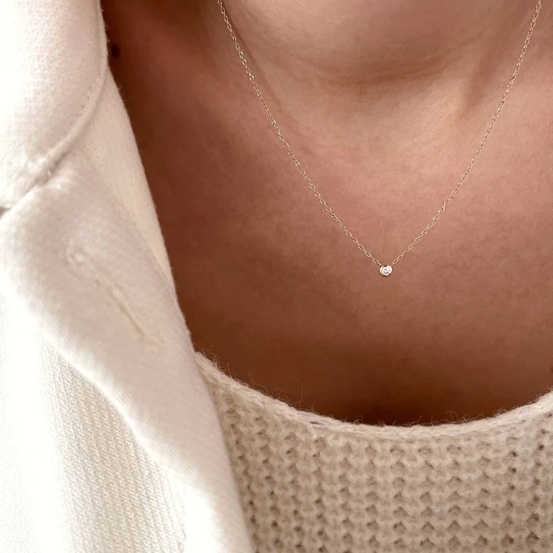 Collier "Bree" plaqué or
