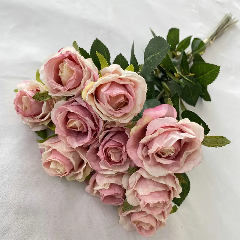 bouquet de roses artificielles pour décoration de mariage et jardin