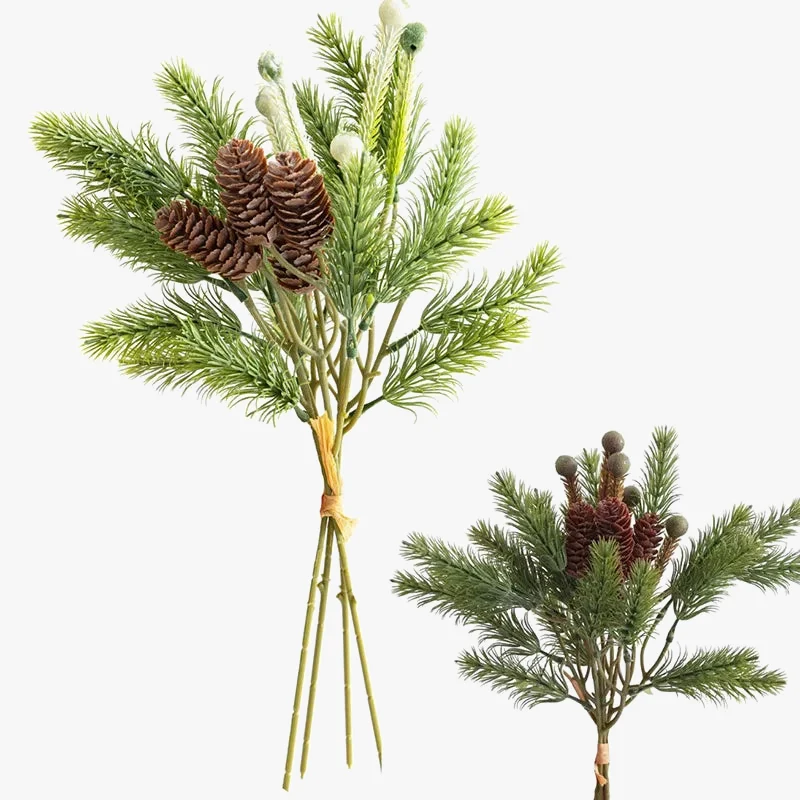 branches de pommes de pin artificielles pour décoration de Noël