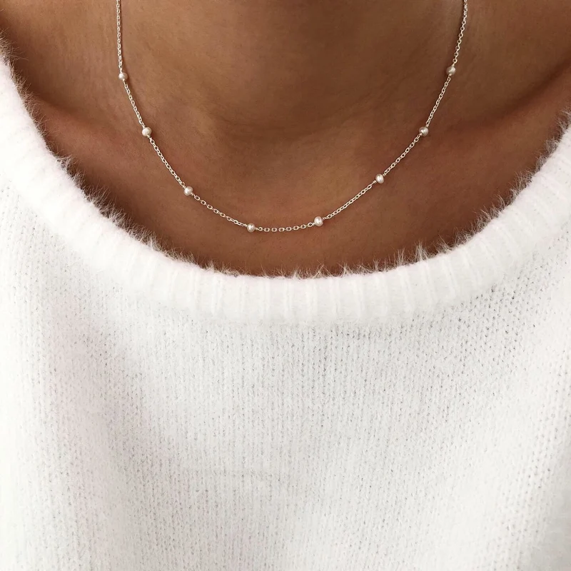 Collier "Perla" argent