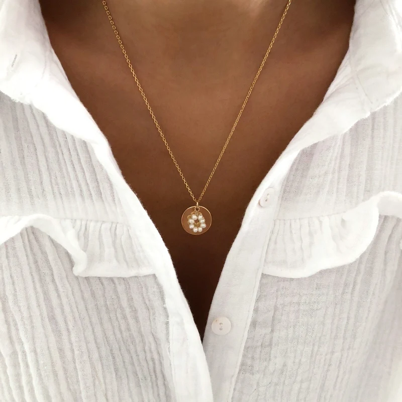 Collier "Nolia" plaqué or