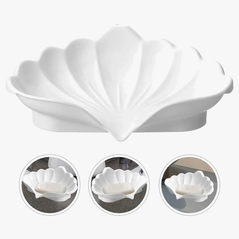 porte-savon coquillage support de bureau en polypropylène pour rangement