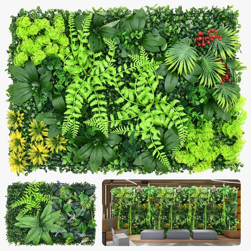 mur végétal artificiel réutilisable pour jardin décoration et protection UV