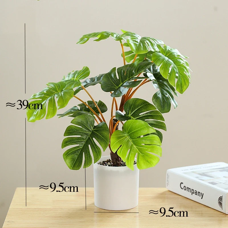 plante artificielle en pot bambou monstera pour décor bureau et maison